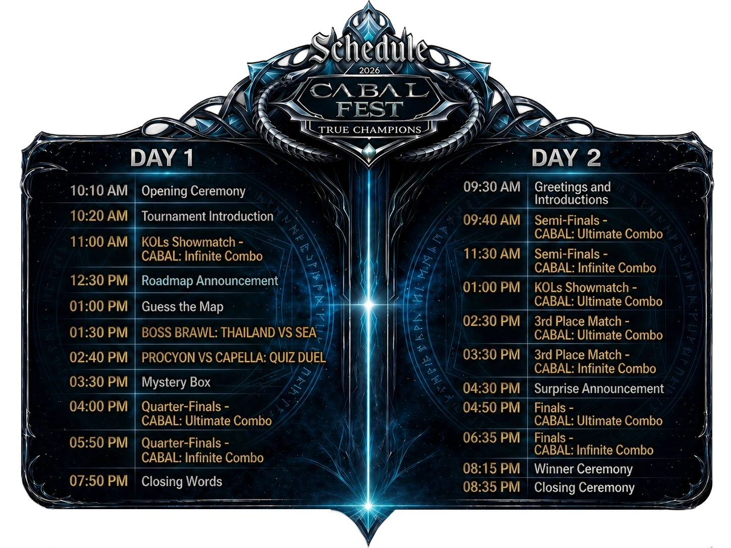 Schedule